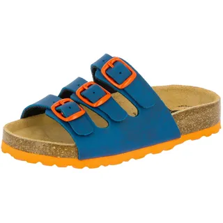 LICO Unisex Kinder BIOLINE KIDS Pantoletten, Marine/ Orange, 36 EU