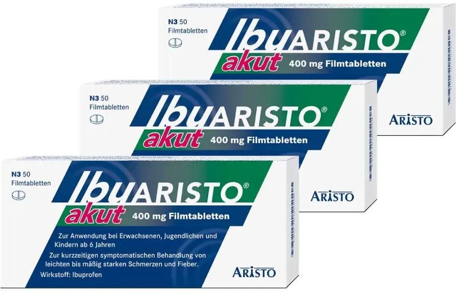 Ibuprofen Ibuaristo akut 400 mg Filmtabletten gegen Schmerzen