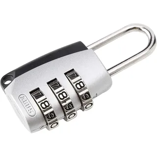 ABUS Zahlenschloss 155/20 mit Zinkdruckguss-Gehäuse - Kofferschloss / Spindschloss mit individuell einstellbarem Zahlencode - ABUS-Sicherheitslevel 3 - Silber