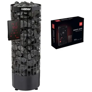 Harvia Cilindro xe 9 kW Black Steel Saunaofen mit Xenio Steuerung inkl. WiFi Paket - Harvia