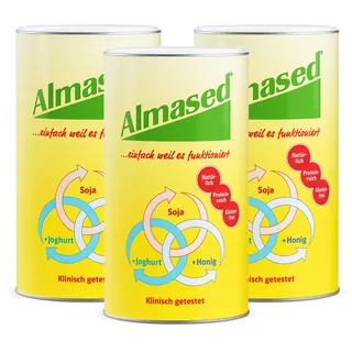 Almased Original Pulver für den Stoffwechsel – 3x 500g – Mahlzeitersatz für die Gewichtsreduktion – frei von künstlichen Zusätzen – vegetarisch und glutenfrei – 30 Portionen