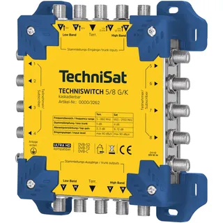 TechniSat TECHNISWITCH 5/8 G/K SAT Multischalter Eingänge (Multischalter): 5 (4 SAT/1 terrestrisch) Teilnehmer-Anzahl: 8