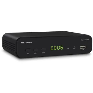 METRONIC DVB-T HD Decoder für TV – HDMI, Scart, Demodulator, Empfänger, Adapter, Tuner für DVB-T-Antenne – Recorder über USB – 441658