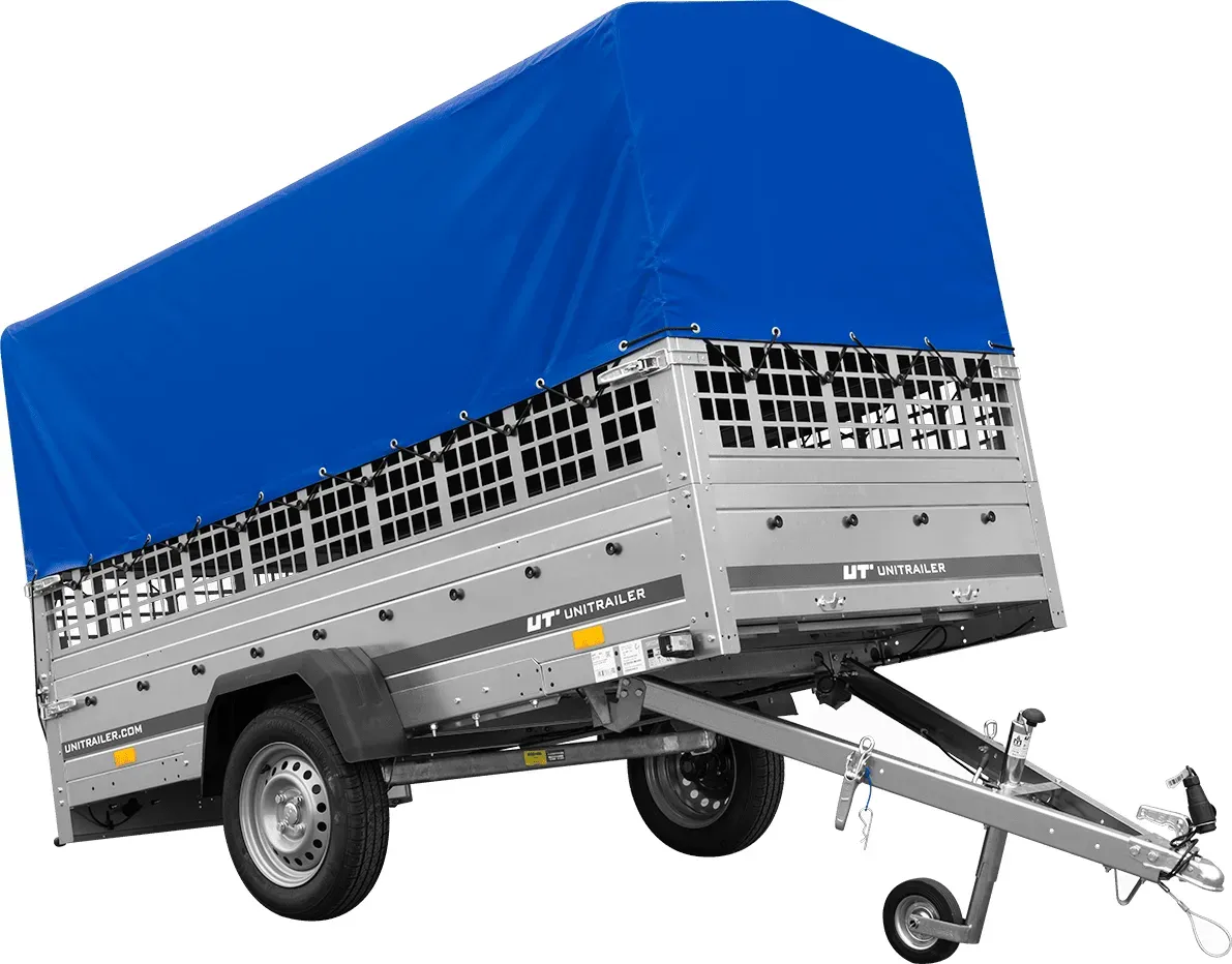 Einachsanhänger GARDEN TRAILER 264 KIPP mit Laubgitteraufsatz, Hochplane, Hochspriegel und Stützrad