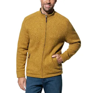 Walbusch Herren Zwei-Lagen-Strickjacke Winterwarm Gelb
