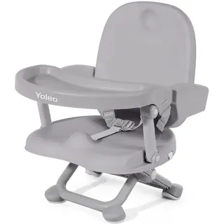 YOLEO Sitzerhöhung Stuhl Kind, Tragbarer Hochstuhl für Baby, nur 2 kg, Booster Sitz mit Sicherheitsgurt und Abnehmbarem Tablett, Geeignet für Kinder von 6 bis 36 Monaten