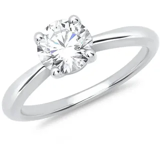 JEWLIX Verlobungsring Moderner Verlobungsring aus 925 Silber mit Steinbesatz VR0050 54