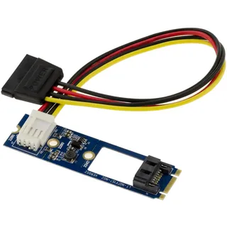 KALEA-INFORMATIQUE M.2 (M2 NGFF SATA) Controller-Karte mit 1 SATA 3.0-Port, um EIN SATA-Laufwerk an einem M2-Port zu montieren.