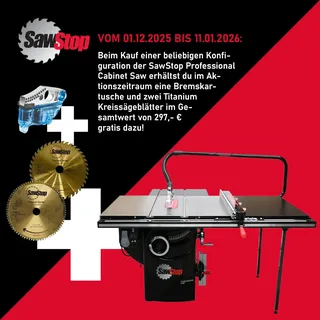 *Aktion* Professional Cabinet Saw - Professionelle Tischkreissäge - 900mm Schnit...