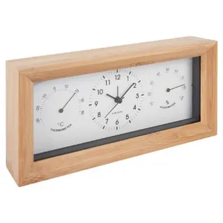Karlsson Uhr Tischuhr Neat Bamboo Alam Clock Weiß