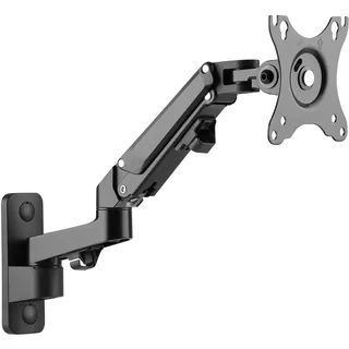 Ricoo Monitor Wandhalterung Arm S4411 Gasfeder schwenkbar neigbar Halterung Wand höhenverstellbar Bildschirmhalterung Arme für 17-27 Zoll VESA 75 & 100 Monitorhalter