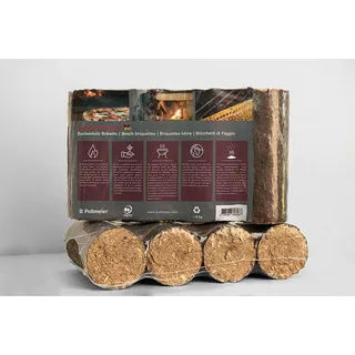 BURI Räucherspäne Pollmeier Buchenholzbriketts 6kg Holzbriketts Buchenbriketts Brennholz