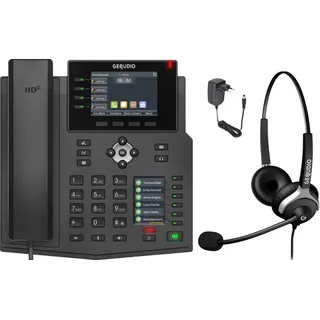GEQUDIO IP Telefon mit Netzteil & Fritzbox, Telekom kompatibel