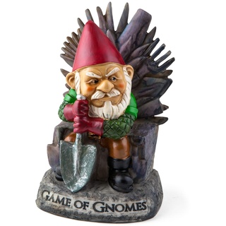 Big Mouth Inc. Gartenzwerg Game of Gnomes - Lustiger Gartenzwerg, handbemalt, wetterfest, Keramik, Rasenzwerg, tolles Geschenk, 24 cm hoch