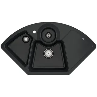 Keramikspüle Eckspüle Unterschrankbreite ab 90 cm Pure Black