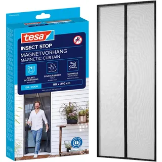 Tesa Insect Stop Magnetvorhang 90 x 210 cm Anthrazit