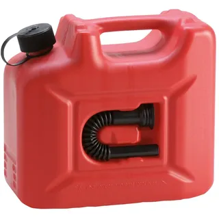 Hünersdorff Kraftstoff-Kanister PROFI (UN) 10 L rot,UN-Zulassung,HDPE,schwarzes Zubehör