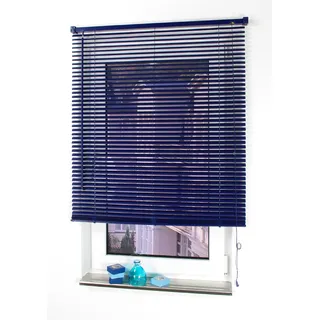 Jalousie für Türen, 220 cm Länge, Kunststoff-Jalousie orientblau B 60 cm