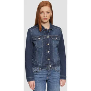 QS Outdoorjacke Schmal geschnittene Denimjacke in authentischer Waschung blau XS (34)