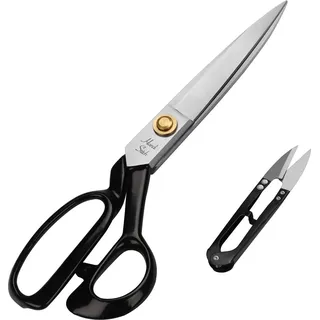 Handi Stitch Schneider Schere mit Fadenschneider - Schneiderschere Stoffschere - Profi Nähschere Stoffschere Scharf 22,86cm aus Edelstahl -