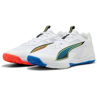 Puma Accelerate Pro 4 Game On Handballschuhe 01 - PUMA white/glowing red/ultra blue 38.5