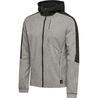hummel hmlTROPPER Freizeit Kapuzenjacke Herren grey melange S