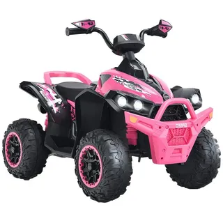 KOMFOTTEU Elektro-Kinderquad 12V, für Kinder 3–8 Jahre alt, bis 35 kg rosa