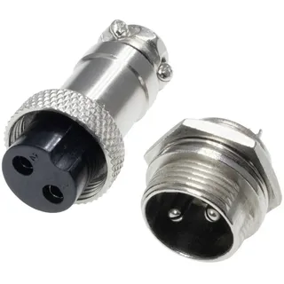 Pollin 453551 Rundsteckverbinder Buchse, Einbau, Stecker Gesamtpolzahl: 2 1 Set