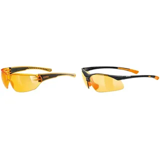 Uvex Unisex – Erwachsene, sportstyle 204 Sportbrille, orange/orange, one size & Unisex – Erwachsene, sportstyle 223 Sportbrille, black orange/orange, one size