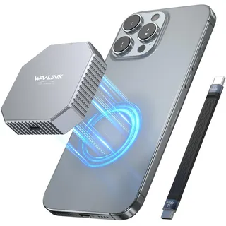 WAVLINK Magnetic M.2 2230 NVMe/SATA SSD Enclosure, 10Gbps USB C 3.2 Gen2 Adapter, Aluminum External Case, Supports M and B+M Key NVMe SSD & B+M Key SATA SSD(up to 8TB)