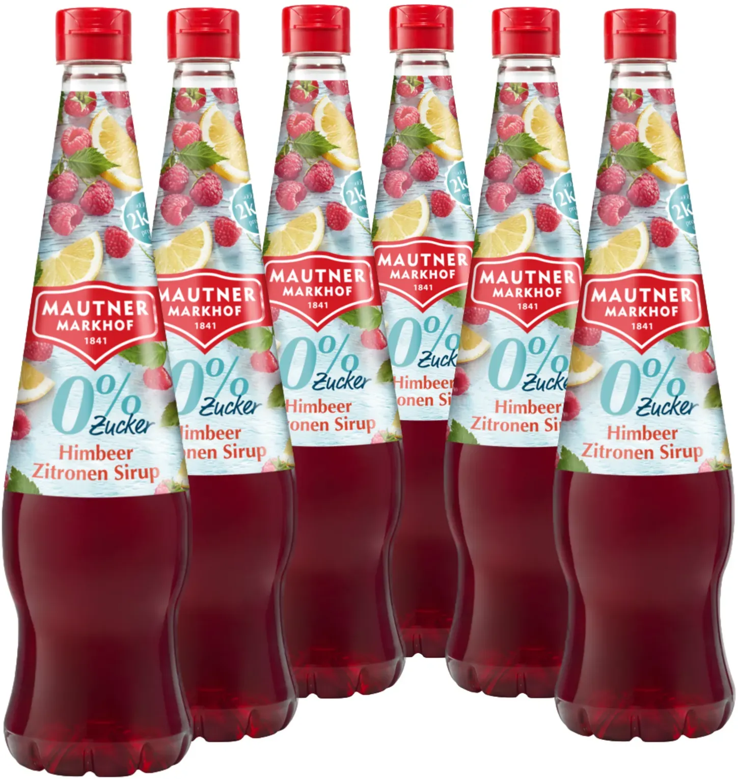 6 X Mautner Markhof 0% Zucker Sirup Himbeere - Zitrone