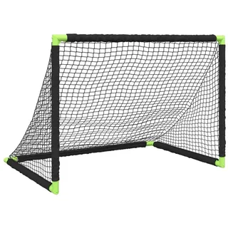 vidaXL Fußballtor für Kinder Klappbar Schwarz 90x64x64 cm