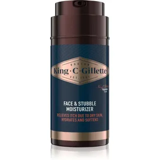 Gillette King C. Face & Stubble Moisturizer Feuchtigkeitscreme Creme für Gesicht und Haut für Herren 100 ml