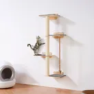 VEVOR Katzenregalbaum Katzenkratzturm Katzenregal Wandkratzbaum Katzenbaum 125cm