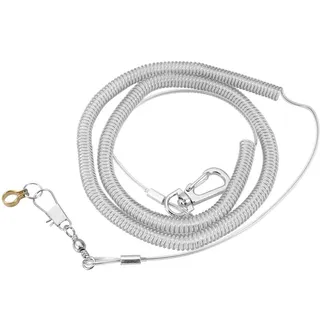 6 Mt Vogel Papagei Fliegen Seil Einstellbare Anti-Biss Flugtraining Seil Leine Vögel Harness Seil Haustier Outdoor Traktion für Kakadu Sittich Nymphensittich, zufällige Farbe(Foot Ring Dia. 6.5mm)