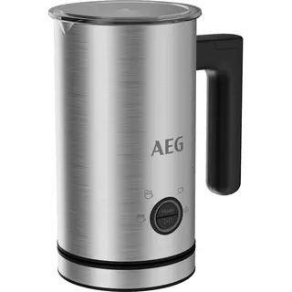 AEG Milchaufschäumer MF5-1-6ST 5000 – Edelstahl, doppelte Funktion, für Latte Macchiato, Cappuccino, Matcha, pflanzliche Milch, PFAS-freie Keramikbeschichtung, 75–150 ml, leicht zu reinigen