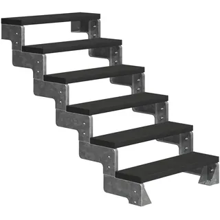 DOLLE Außentreppe Gardentop 6 Stufen ohne Geländer, Breite 100 cm, Trimax, anthrazit