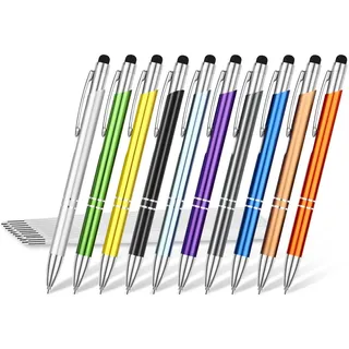 Eingabestift Kugelschreiber mit Gravur, OXYEFEI 2 in 1 Personalisiert Stylus Stifte mit Wunschtext Hochempfindlich für Touch Screens Gerte Smartphones (Mischfarbe2)