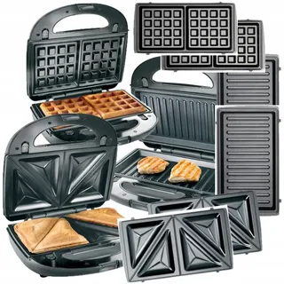 Toaster, Waffeleisen, Grill, 3-in-1 Panini-sandwich-toaster