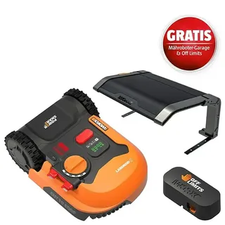 Worx PowerShare 20V Mähroboter-Set  (Landroid S250, Garage WA0810 & Off Limits)