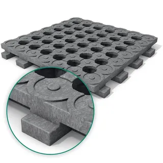 70x INB Paddockplatte 50x50x5,3cm, 17,5m2, Bodenbefestigung ohne Unterbau
