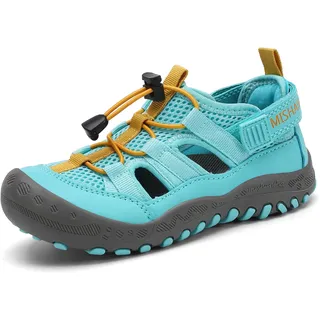 Mishansha Geschlossene Jungen Sandalen Kinder Trekking Wandern Sommer Atmungsaktiv Outdoorschuhe Türkis Gr.36 - 36 EU