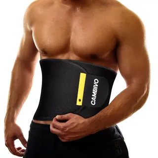 CAMBIVO Bauchweggürtel Herren Damen, Waist Trainer Damen Verstellbar, Fitnessgürtel, Beschleunigender Schweißgürtel, Gewichthebergürtel für Sport, Laufen, Taille Trimmer Gürtel