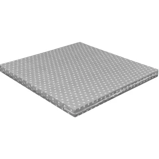 Baby Delux Matratze für Laufgitter Laufstall 100x100 cm Grey Stars - Weiß/Grau