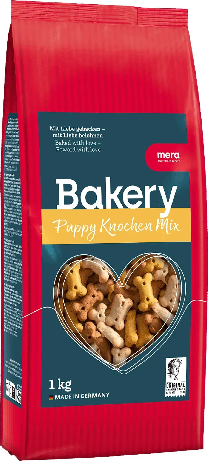 mera Bakery Puppy Knochen Leckerlis | Die schmackhafte Belohnung | Welpensnacks | Schonend im Ofen gebacken 10kg