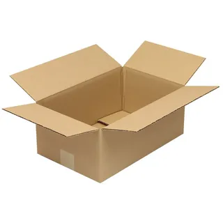 TransPak Faltkarton 1-wellig Höhenrillung Maße 350x230x140mm C4 Qualität 1.20 C braun