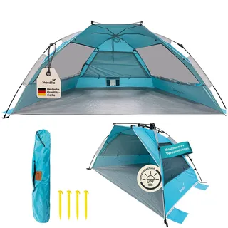 Skandika Strandmuschel - Skal - Quick-Start Strandzelt - UV-Schutz 80+ - Windschutz blau No Size