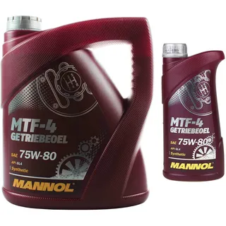 QR-PARTS 69987696 5 Liter Original MANNOL Getriebeöl MTF-4 Getriebeoel 75W-80 Gear Oil