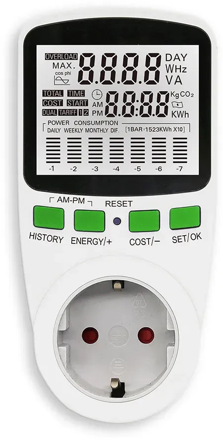 Offgridtec Stromzähler für Steckdose für Balkonkraftwerk Strommesser Echtzeit - 0% MwSt. (gemäß§12 Abs.3 UstG**)