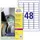 Avery Zweckform Adressetiketten L7911-40 Weiß 45 7 21 2 mm 40 Blatt 1920 St